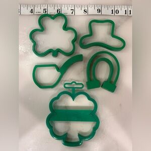 Green St. Patrick's Day Cookie Cutters Set